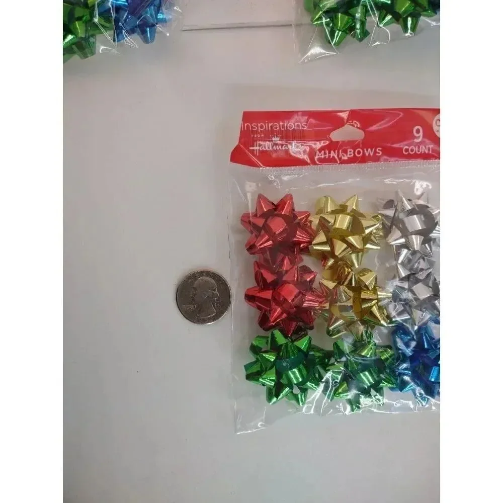 Hallmark Inspirations Mini Bows, 9 Count Presents New Multicolor Lot of 4 = 36
